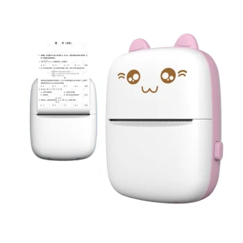 HURC9 Bluetooth Mini Thermal Printer Mini Kitty - Pink