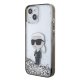 Karl Lagerfeld iPhone 15 Case Liquid Glitter Ikonik, Transparent