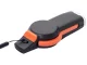 Multifunctional Survival Whistle with Compass, Flashlight and Thermometer, Black/Orange