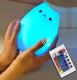 Kids Bedside Table LED Lamp Night Light with Remote USB RGB, Cat