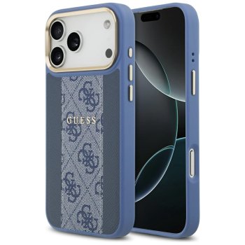 Guess 4G Stripe MagSafe Phone Case Cover iPhone 17 Pro Max - Blue