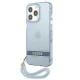 Guess iPhone 13 / 13 Pro Case Translucent Strap, Blue