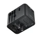Acefast Z8 GaN 45W Travel Adapter Wall Charger with 2500W AC Socket, 3x USB-C, 2x USB-A, Black