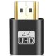 4K HDMI Dummy Plug Display Emulator for Headless GPU Operation, black