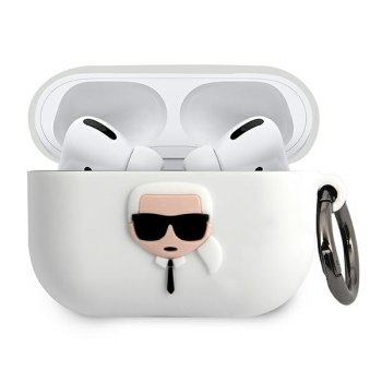 Чехол Karl Lagerfeld Silicone Ikonik для AirPods Pro Белый