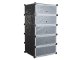 Multilevel Modular Shoe Rack Shelf Stand Organizer, 5 Shelves