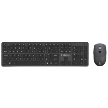 Rebeltec Combo Maxim Wireless Keyboard and Mouse Set, Black