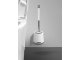 Silicone Toilet Brush, White/Gray
