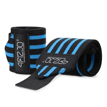 Wrist Wraps 4FIZJO 2 pcs, Black and Blue