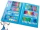 Art Painting and Drawing Set in Case, 86 Pieces, Blue