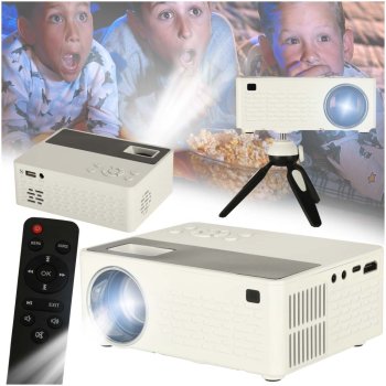 Portable LED TFT LCD Projector 1920x1080 20W, White