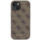 Apple iPhone 15 6.1\'\' Guess 4G Metal Gold Logo Case Cover, Brown | Чехол Кейс Бампер Обложка...