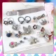 Bakalu Hair Accessories Set for Girls with Elastics and Clips, Pink