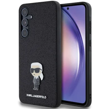 Karl Lagerfeld Samsung Galaxy A55 Case Fixed Glitter Ikonik, Black