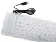 USB Silicone Keyboard, Silent, Waterproof, White