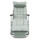 Garden Beach Lounger 2-in-1 with Cushion MultiGarden, Grey
