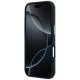 Mercedes Leather Semi Wrap Wood Effect MagSafe Case for iPhone 17 Pro Max, Navy Blue