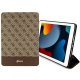 Guess iPad 10.2\" Wallet Case 4G Stripe Allover, Brown