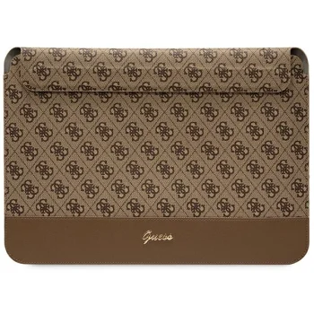 Guess 4G Stripe Metal Logo Laptop Sleeve 14", Brown