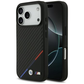 BMW M Carbon Tricolor Line MagSafe Phone Case Cover iPhone 17 Pro - Black