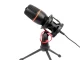 USB Studio Microphone for PC with RGB and Tripod, Cardioid, Black/Red
