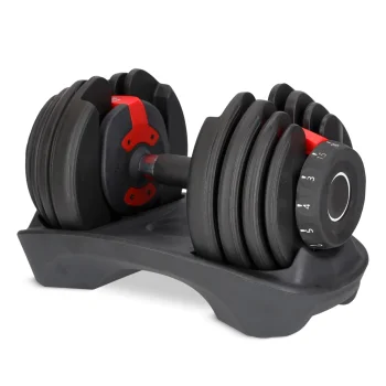 4Fizjo 1177 Premium Adjustable Dumbbell 16 kg, Black