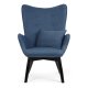 Sofotel Norse Wingback Chair with Footstool, Blue