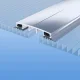Aluminum Connection Top Profile with Sealing Rubbers for Polycarbonate, 3m