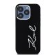 Apple iPhone 15 Pro 6.1\'\' Karl Lagerfeld Silicone Metal Script Logo Cover Case, Black