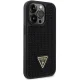 Apple iPhone 14 Pro 6.1\'\' Guess Rhinestone Triangle Case Cover (GUHCP14LHDGTPK), Black