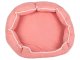 Soft plush pet bed for dogs and cats with cushion, pink