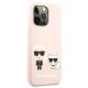 Karl Lagerfeld iPhone 13 / 13 Pro Case Silicone Karl & Choupette, Light Pink