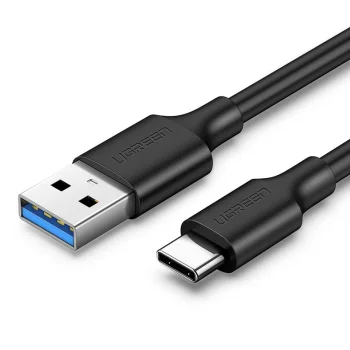 Ugreen US184 USB-A 3.0 to USB-C Cable, 3A, 1m, Black