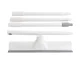 Floor Squeegee with Brush 2-in-1 with Adjustable Handle, 35 cm