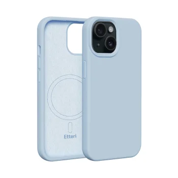 Etteri Silicone Mag Case for Apple iPhone 13, Light Blue