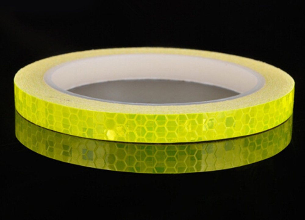 Reflective tape for bike 1cm x 8m, yellow (0)