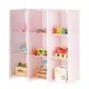 ModernHome Kids Modular Storage Organizer with Doors, 9-Cube, Pink