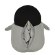 2-in-1 Travel Pillow and Soft Toy Penguin, Grey