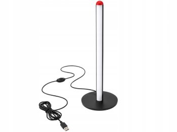 LED stāvlampa 50 cm, 3 gaismas krāsas, aptumšojama, melna