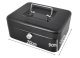 Malatec Metal Cash Box Safe for Money and Documents, Black