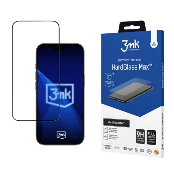 Reinced 3mk HardGlass Max Black Tempered Glass Apple iPhone 17 Pro Max
