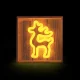 LED Neon Reindeer Light on Wood Base Forever Light FLNW01, Warm White