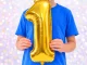 Foil Number Balloon 1, 66 cm (26\"), Gold