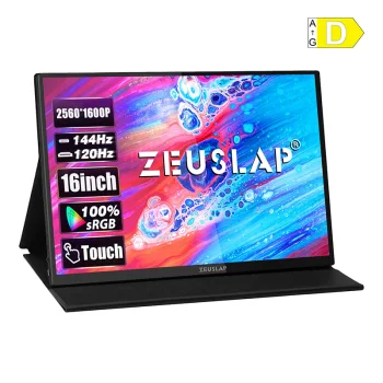 ZEUSLAP P16KT 16" 144Hz 2.5K IPS Touchscreen Portable Monitor