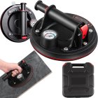 Vacuum Suction Cup with Pump and Gauge for Glass & Tiles, 200kg, black