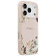 Guess Grained Flowers Classic Logo MagSafe Phone Case Cover iPhone 17 Pro Max - pink