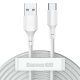 Baseus 2x set USB Typ C Cable Fast Charging PD and QC 40W 5A 1,5m, White