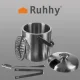 1.3L Ice Bucket with Tongs and Spoon Mini Portable Stainless Steel Champagne Wine Beer Bucket for Bar Party Event