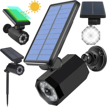 Solar Garden Spike Lamp 8 LED with Motion and Dusk Sensor
