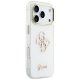 Guess IML 4G Script Metal Phone Case Cover iPhone 17 Pro - White